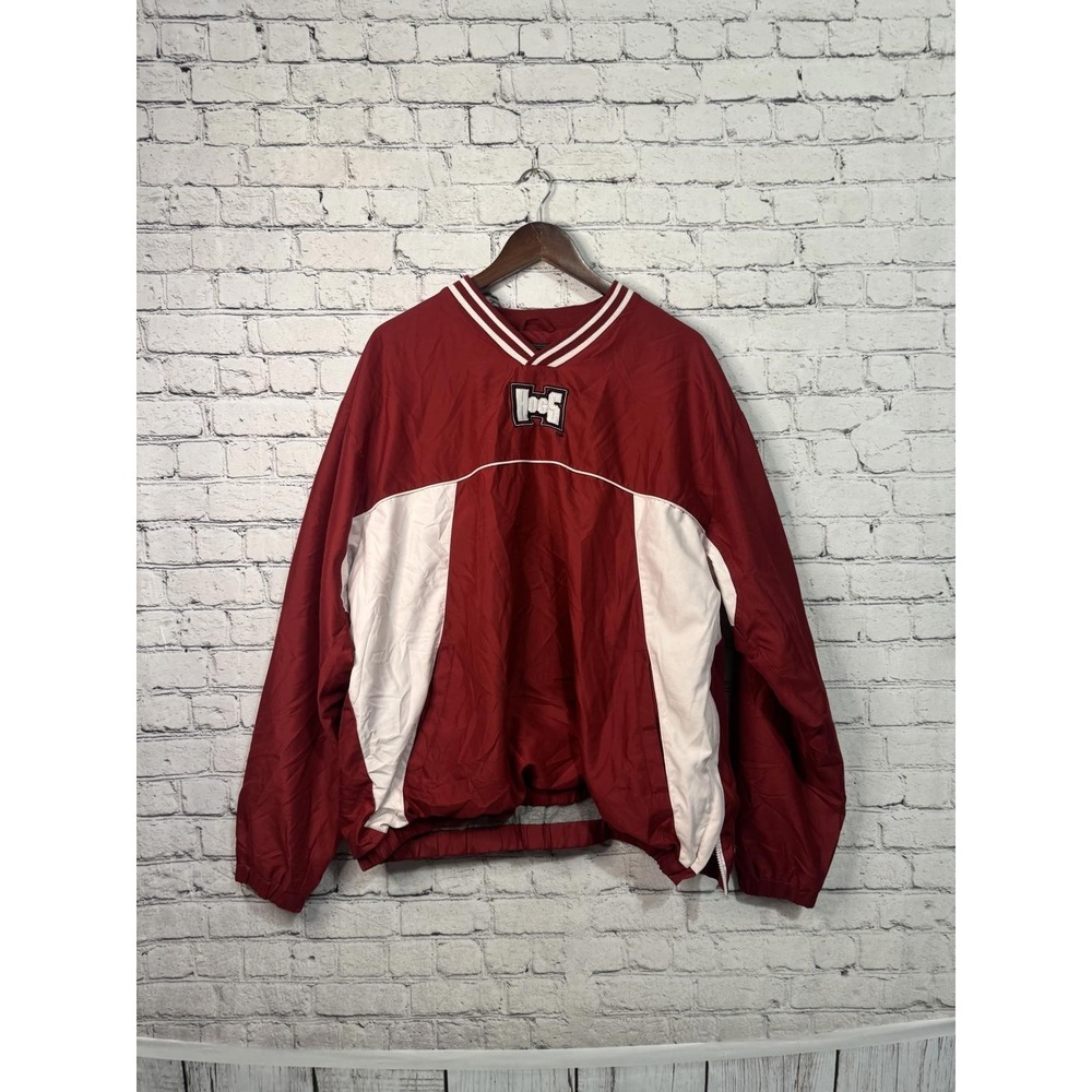 58‎ Sports Vintage Arkansas Razorbacks Pullover Windbreaker Jacket XL